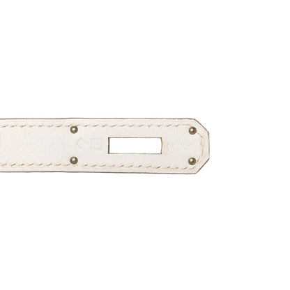 Hermes Swift Ghillies Birkin 30 White Gris Perle 9 of 10