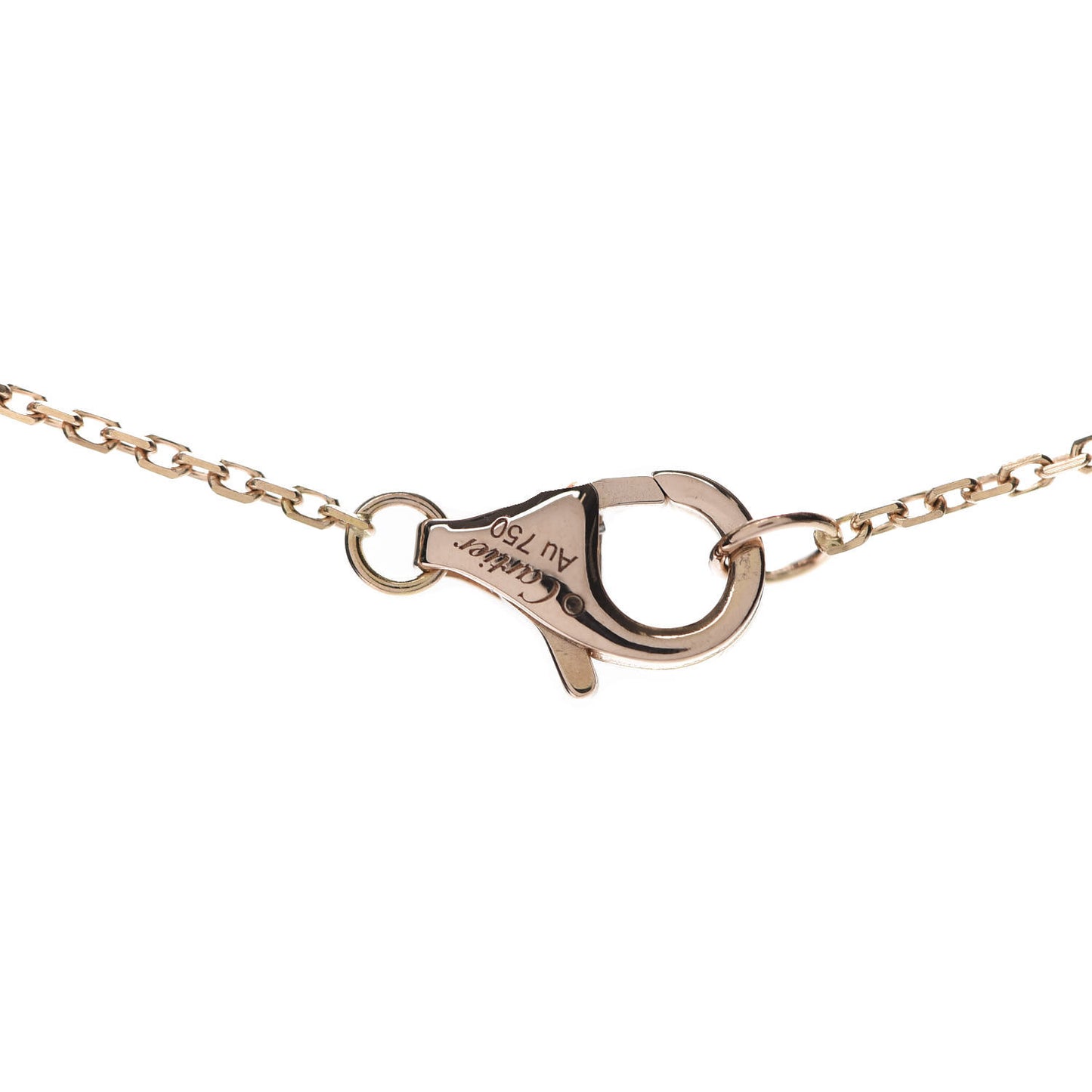 18K Pink Gold Diamond Black Onyx XS Amulette de Cartier Pendant Necklace