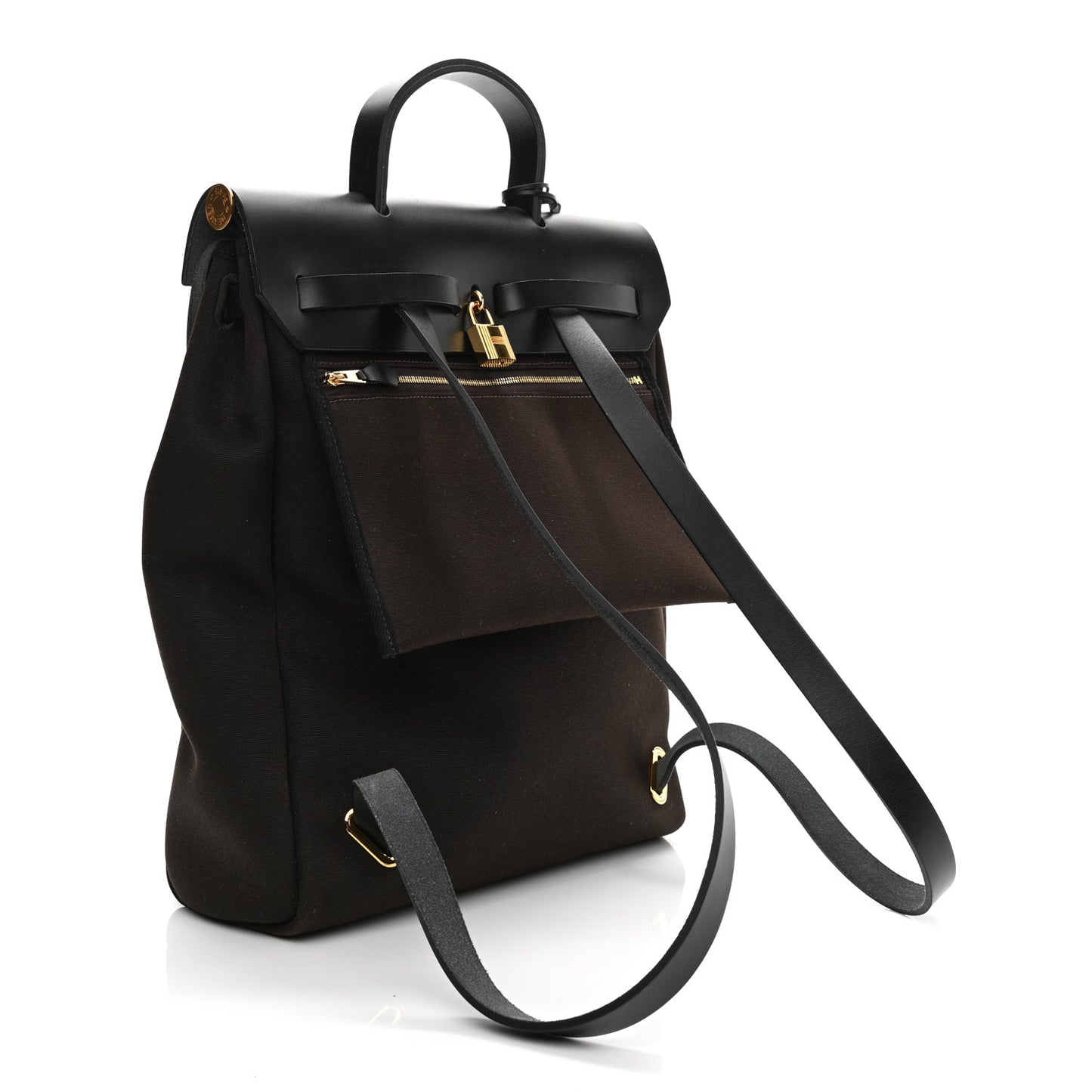 Military Toile Vache Hunter Herbag a Dos Zip Retourne Backpack Ebene Black