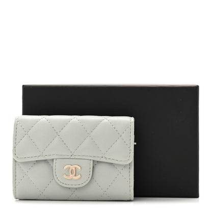 Chanel Lambskin Quilted Classic 4 Key Holder Wallet Grey 9 of 9