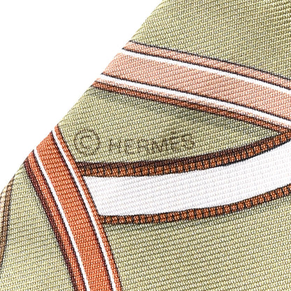 Hermes Silk Harnais Legendaire Twilly Vert Amande Bleu Jean Cannelle 4 of 4