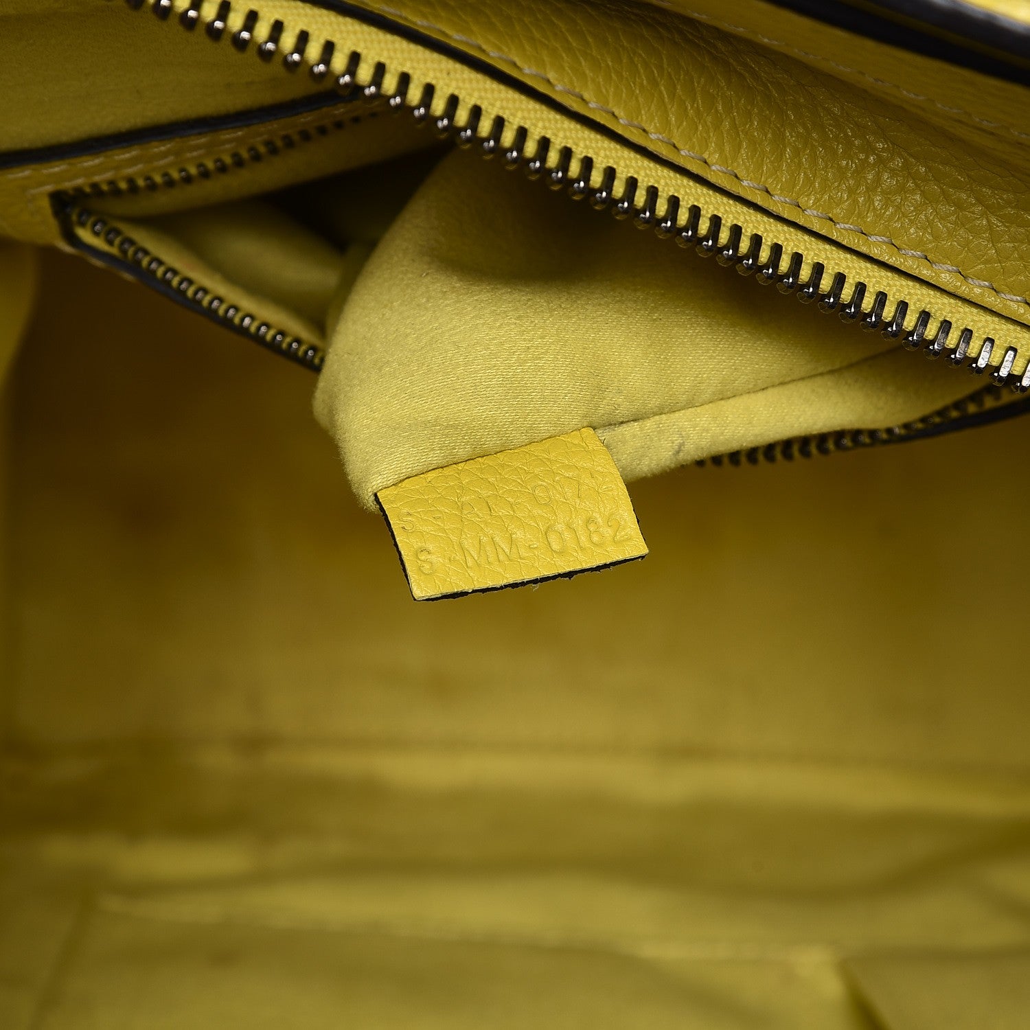 Celine Drummed Calfskin Micro Luggage Citron 8 of 16