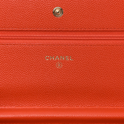Chanel Caviar Quilted Wallet on Chain WOC Red 6 of 12