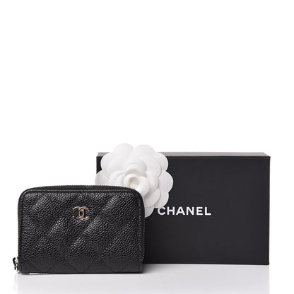 Chanel Caviar Quilted Zip Coin Purse Black 8 of 8