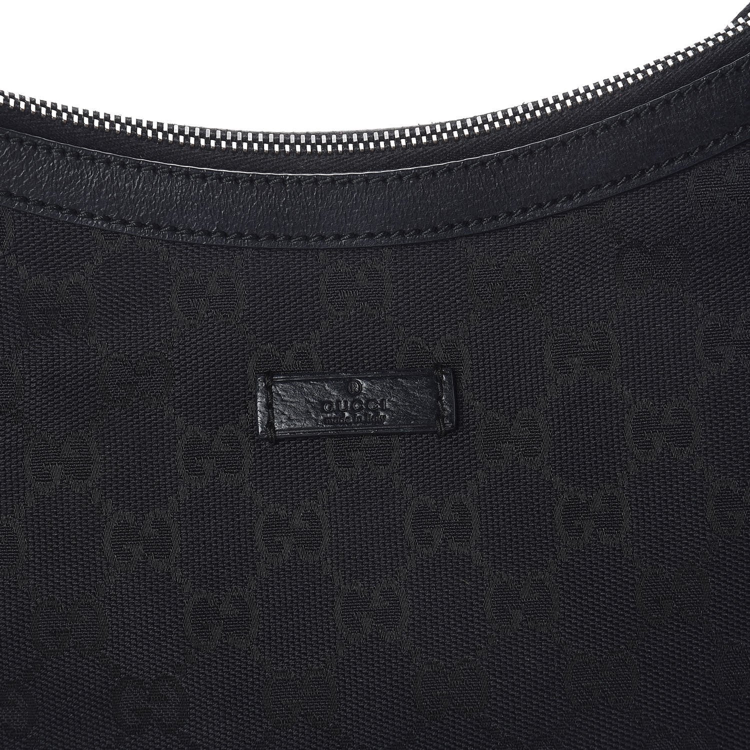 Gucci Monogram Medium Half Moon Hobo Black 8 of 8