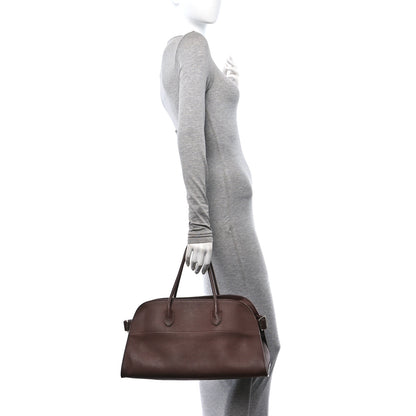 The Row Matte Grained Calfskin EW Margaux Dark Mocha 2 of 11