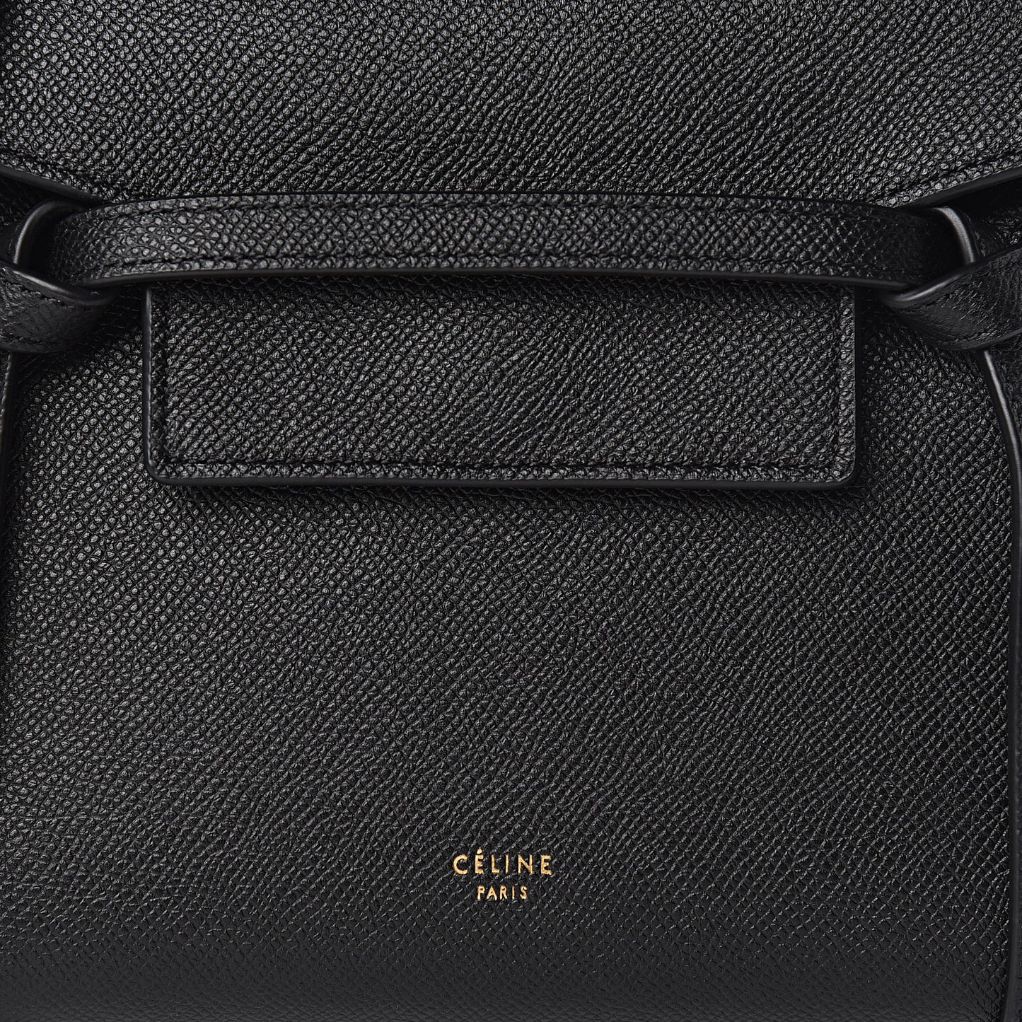 Grained Calfskin Nano Belt Bag Black