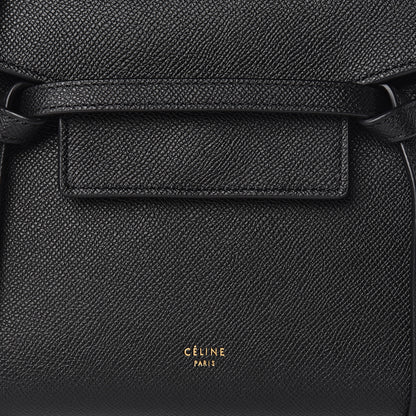 Celine Grained Calfskin Nano Belt Bag Black 10 of 10