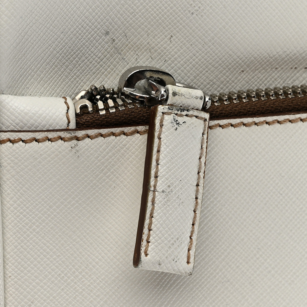Saffiano Travel Trolley Luggage White