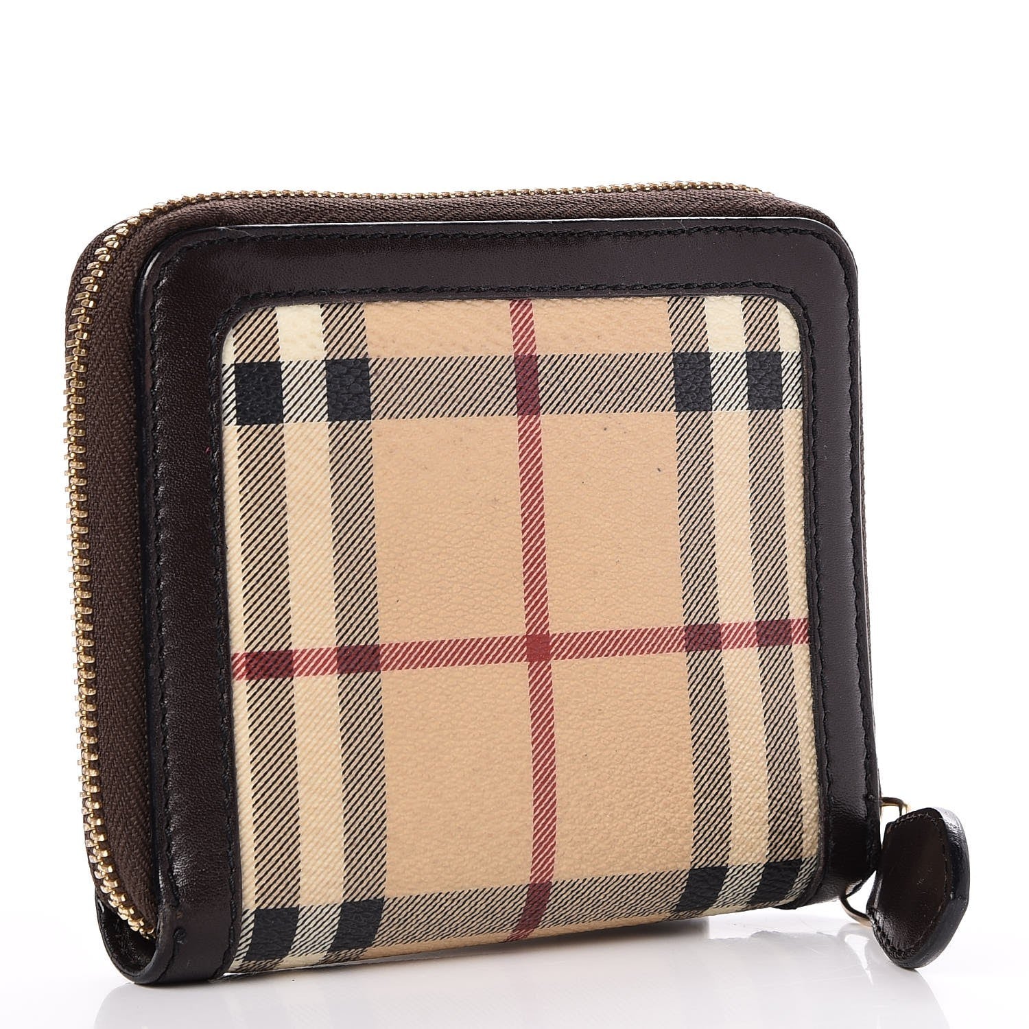 Burberry Haymarket Check Zip Around Wallet Chocolate 3 of 8