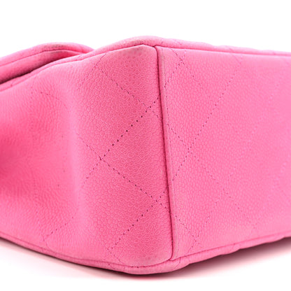 Chanel Iridescent Caviar Quilted Maxi Double Flap Hot Pink 9 of 13