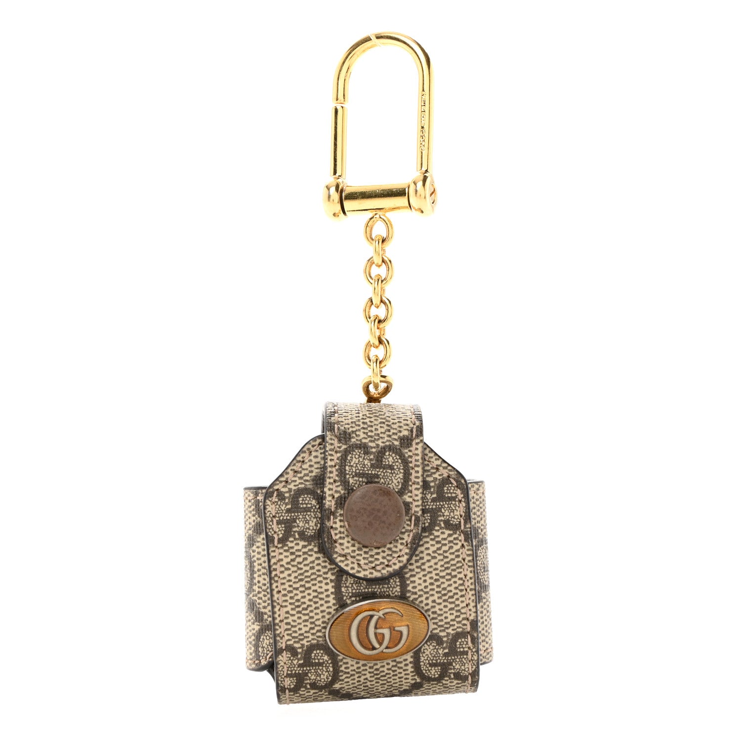 Gucci GG Supreme Monogram Ophidia AirPods Case Beige 1 of 5