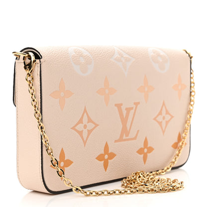 Louis Vuitton Empreinte Monogram Giant By The Pool Felicie Pochette Chain Wallet Cream Saffron 4 of 11