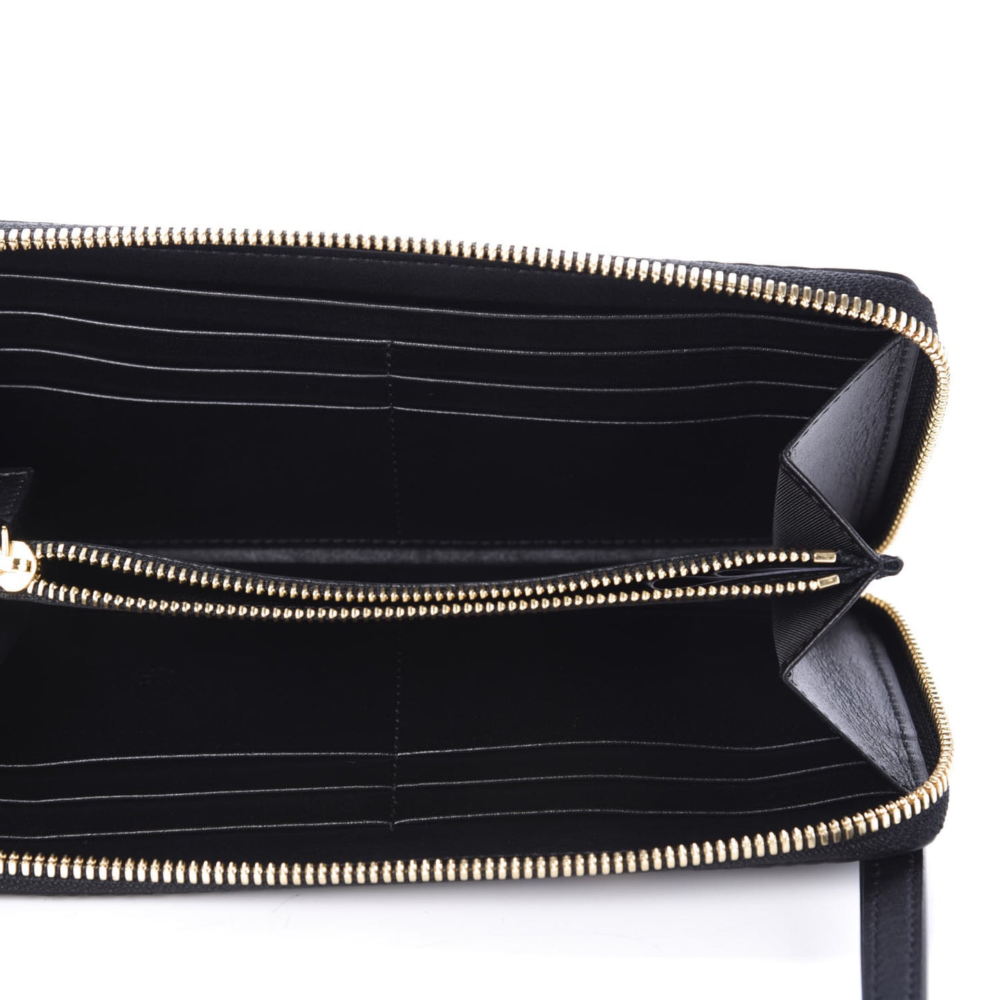 Gradation Visetos Rockstar Large Zip Around Wallet Black and Gold