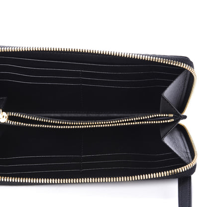 MCM Gradation Visetos Rockstar Large Zip Around Wallet Black and Gold 5 of 9
