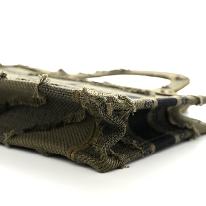 Christian Dior Canvas Embroidered Camouflage Mini Book Tote Green 10 of 10