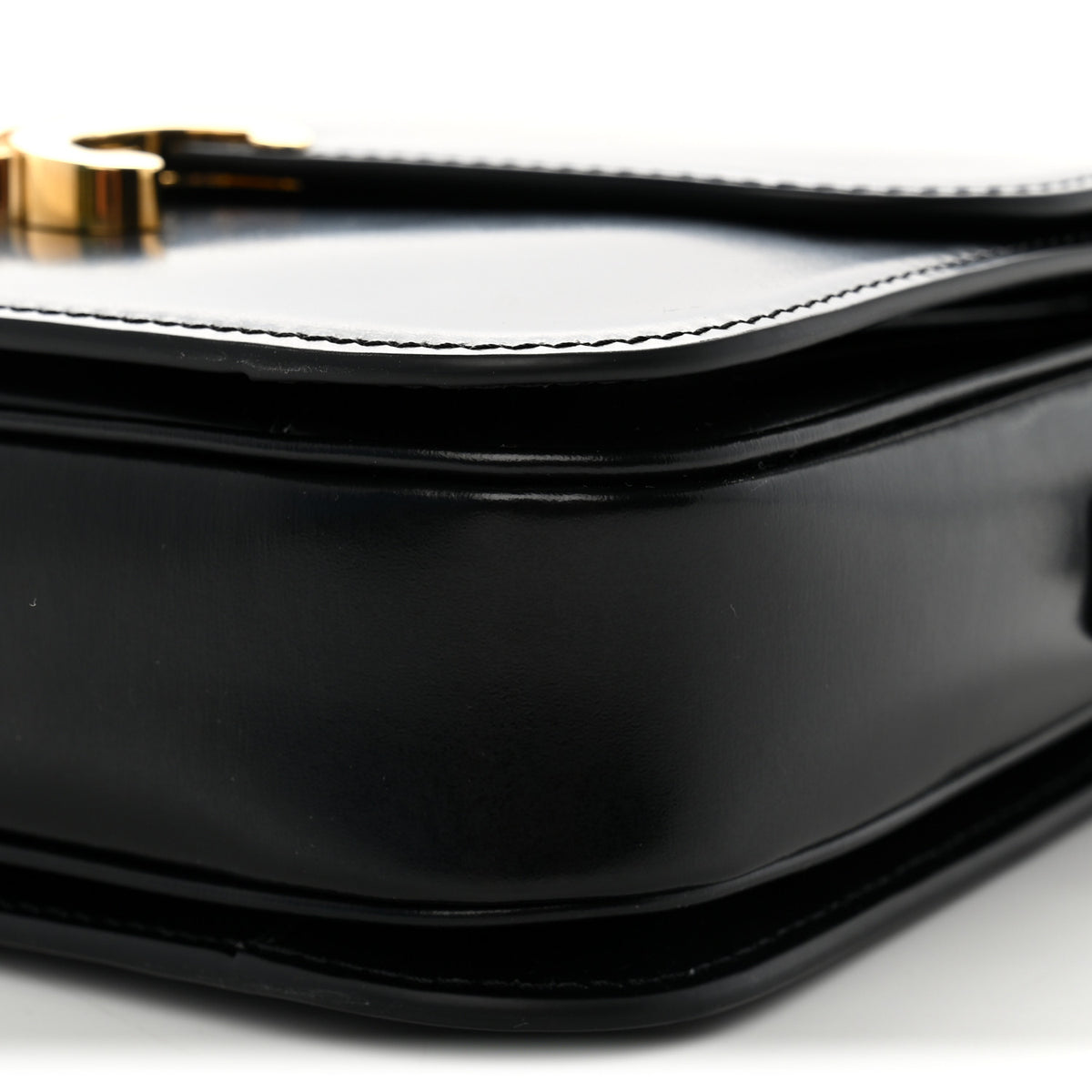 Shiny Calfskin Medium Triomphe Black