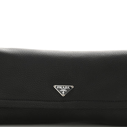 Prada Vitello Daino Swing Flap Shoulder Bag Black 7 of 13