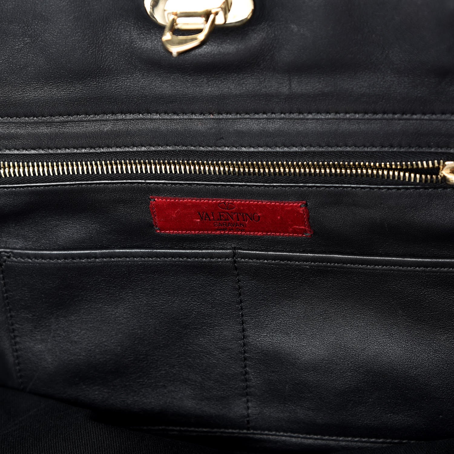 Valentino Garavani Vitello Medium Rockstud Tote Black 8 of 20