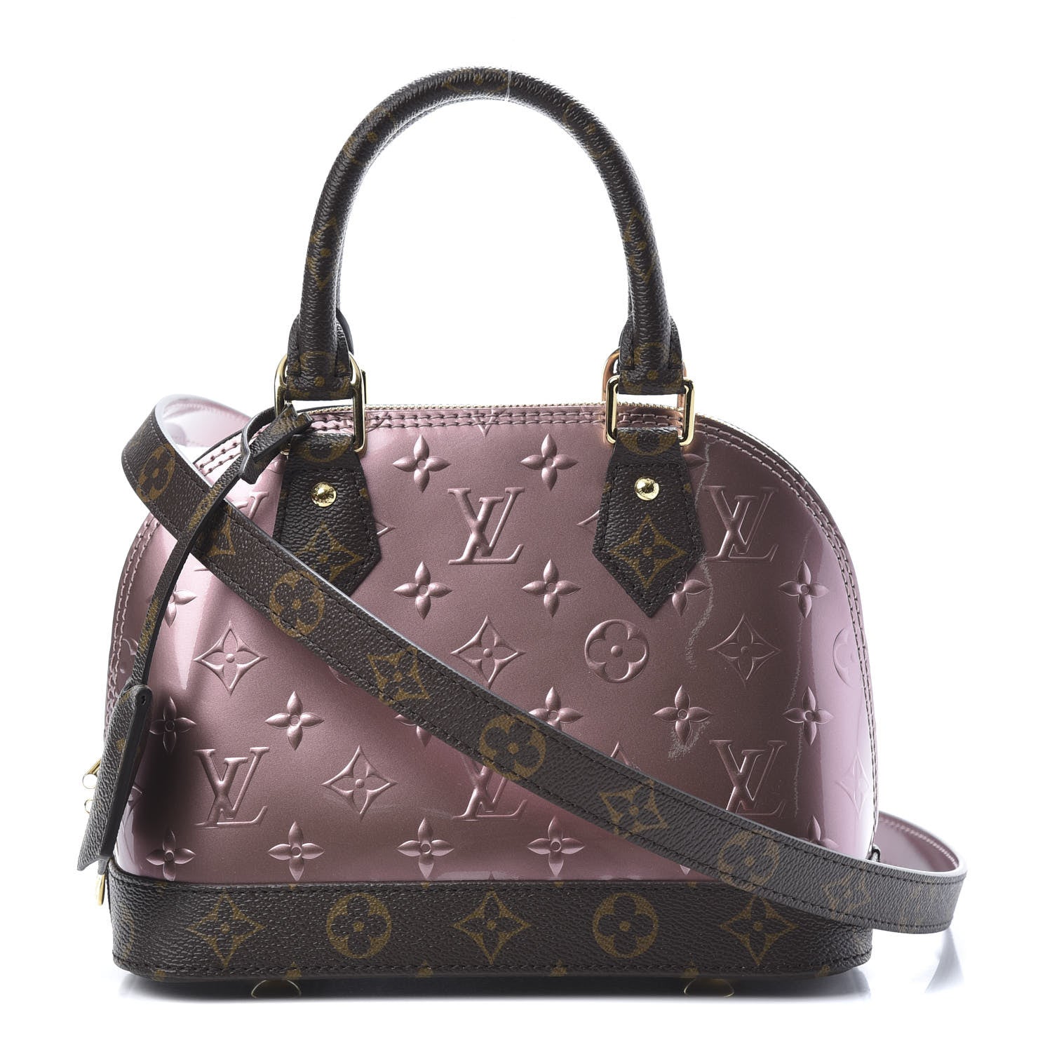 Louis Vuitton Vernis Monogram Alma BB Rose Pale Metallise 1 of 10