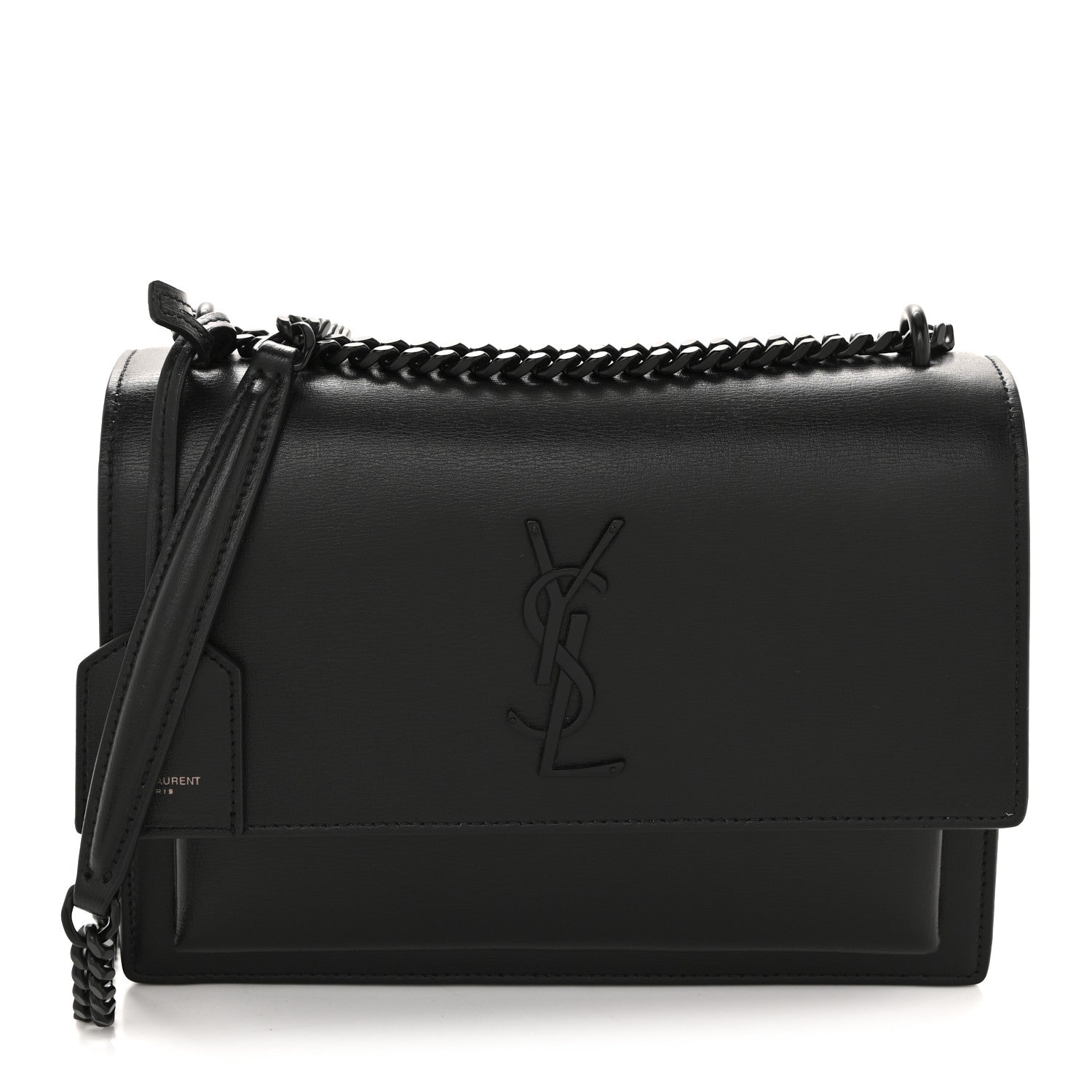 Saint Laurent Calfskin Medium Monogram Monochrome Sunset Black 1 of 11