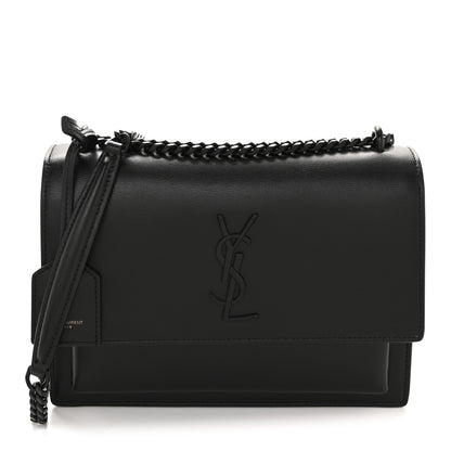 Saint Laurent Calfskin Medium Monogram Monochrome Sunset Black 1 of 11