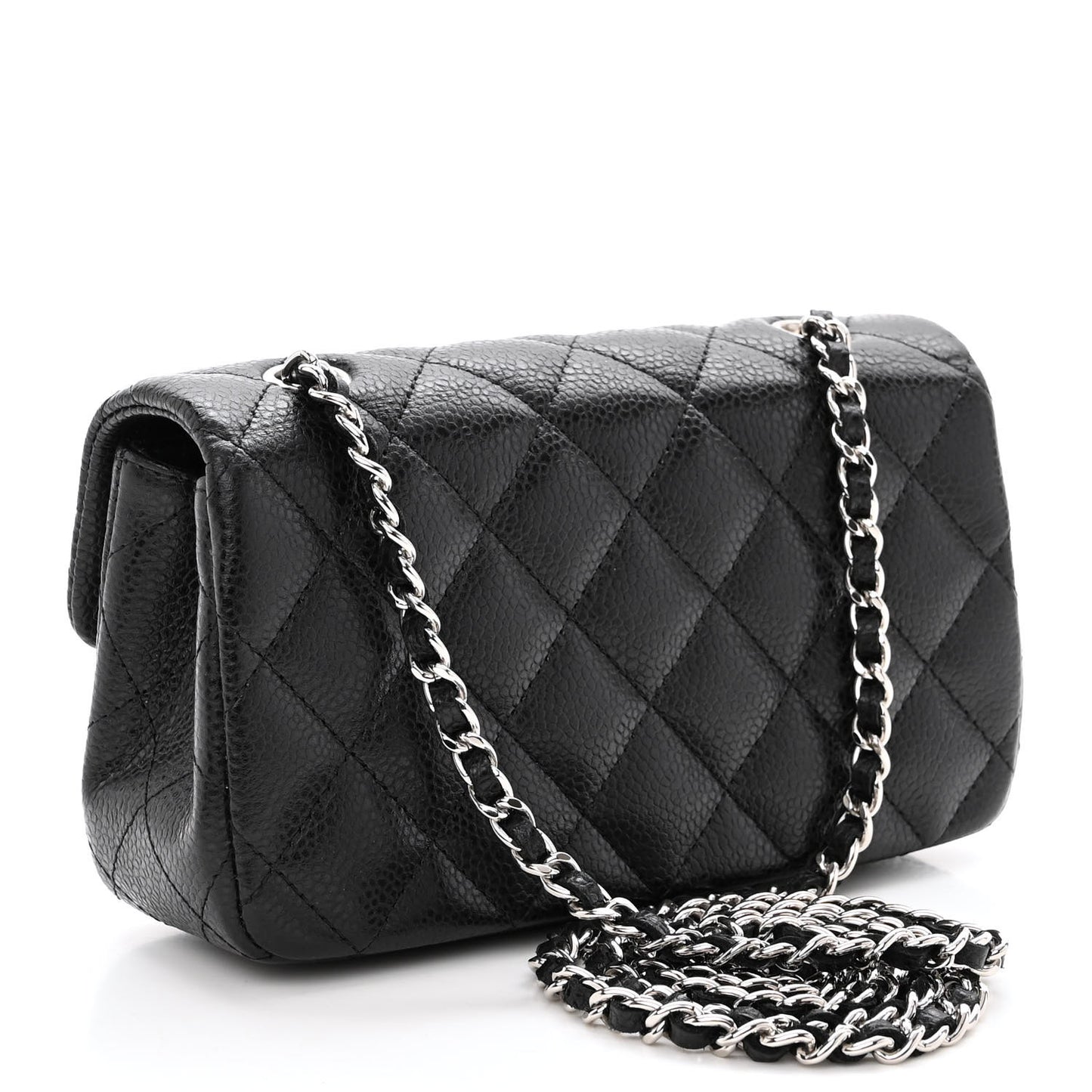Caviar Quilted Extra Mini Flap Black