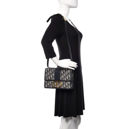 Christian Dior Oblique 30 Montaigne Flap Bag Blue 2 of 10