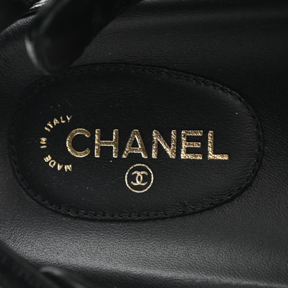Chanel Grained Calfskin Velcro Dad Sandals 40.5 Black 7 of 12