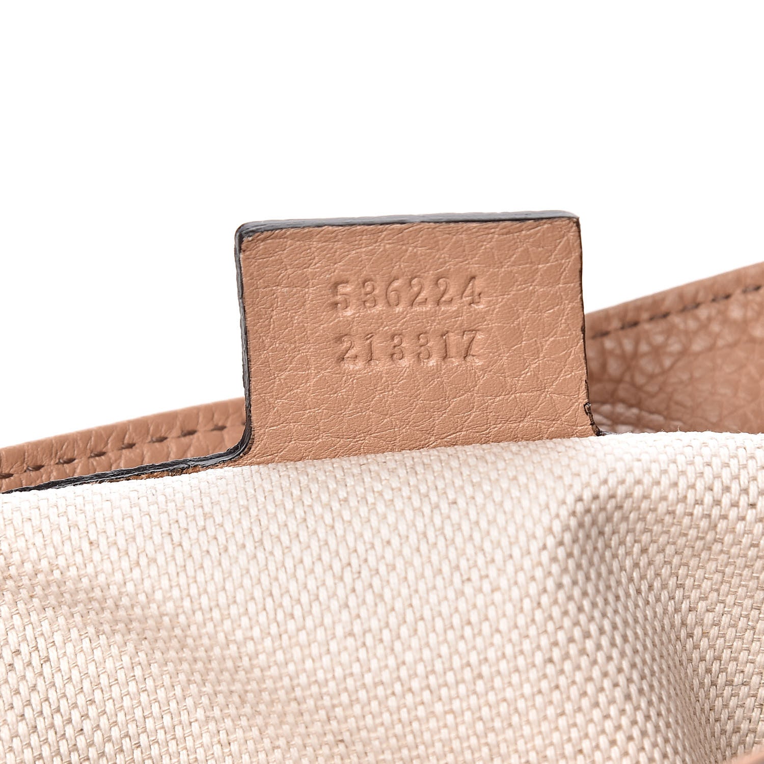 Gucci Pebbled Calfskin Medium Soho Flap Crossbody Camelia 7 of 10