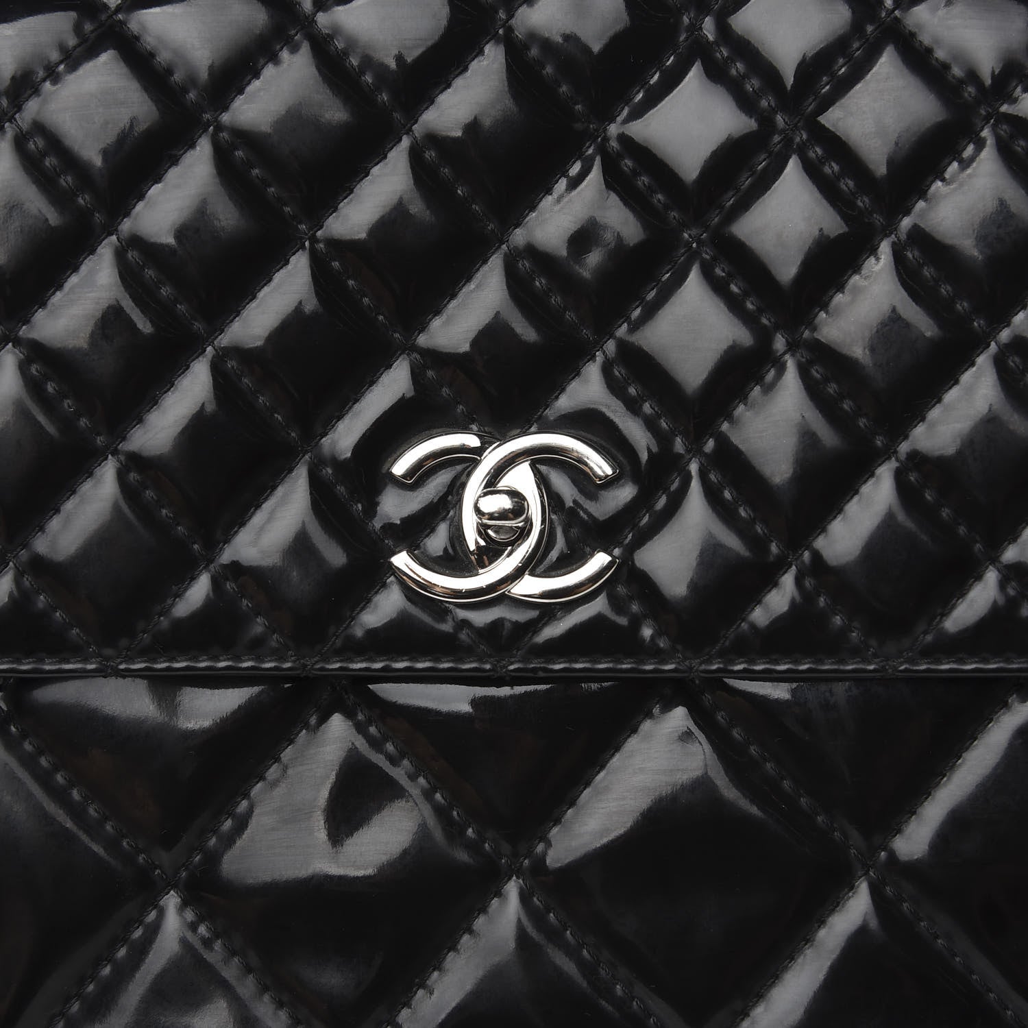 Chanel Vinyl Quilted In the Business Flap Bag Black 10 of 12