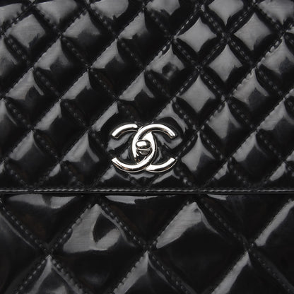 Chanel Vinyl Quilted In the Business Flap Bag Black 10 of 12