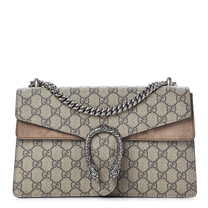 Gucci GG Supreme Monogram Small Dionysus Shoulder Bag Taupe 1 of 12