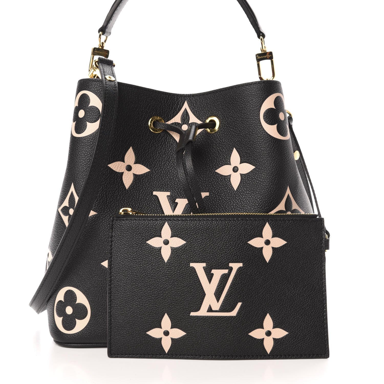 Louis Vuitton Empreinte Monogram Giant Neonoe MM Black Beige 11 of 13
