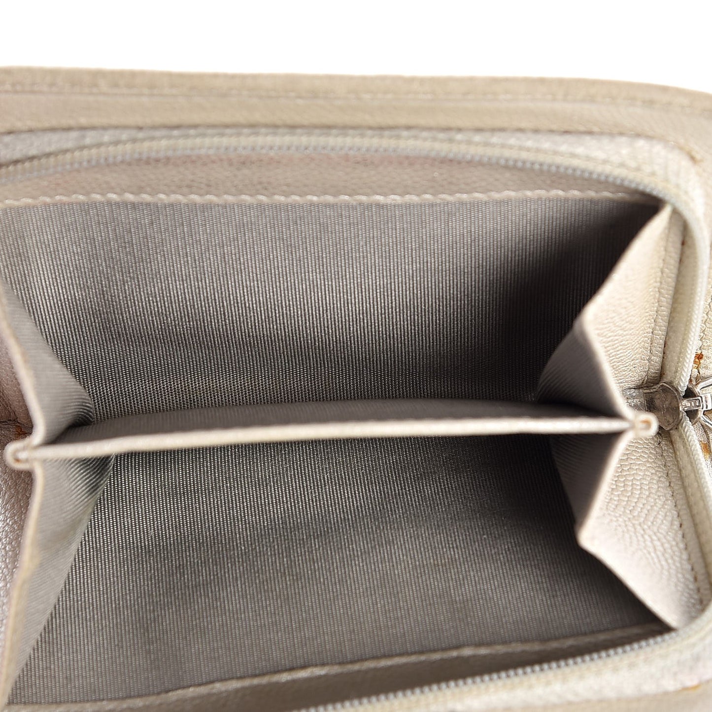 Caviar Sevruga French Compact Wallet White
