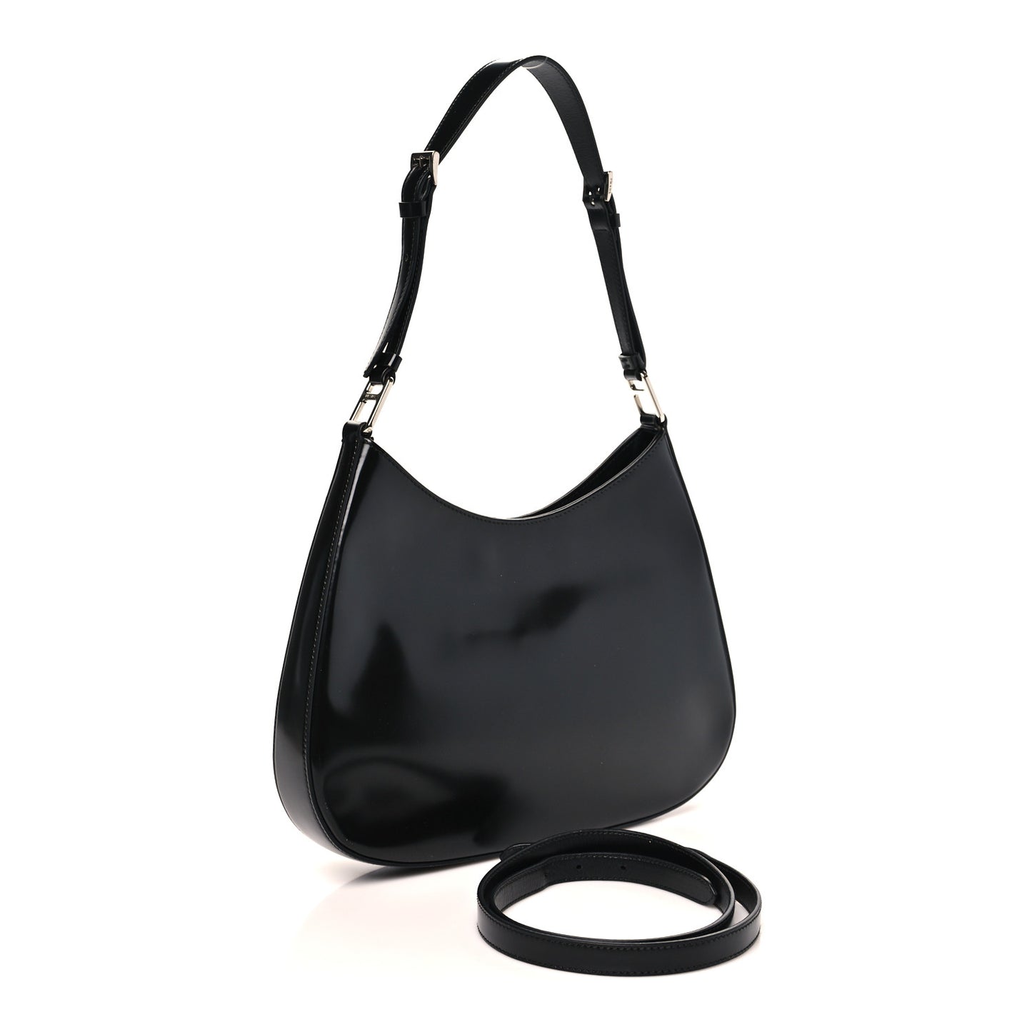 Spazzolato Large Cleo Adjustable Strap Shoulder Bag Black