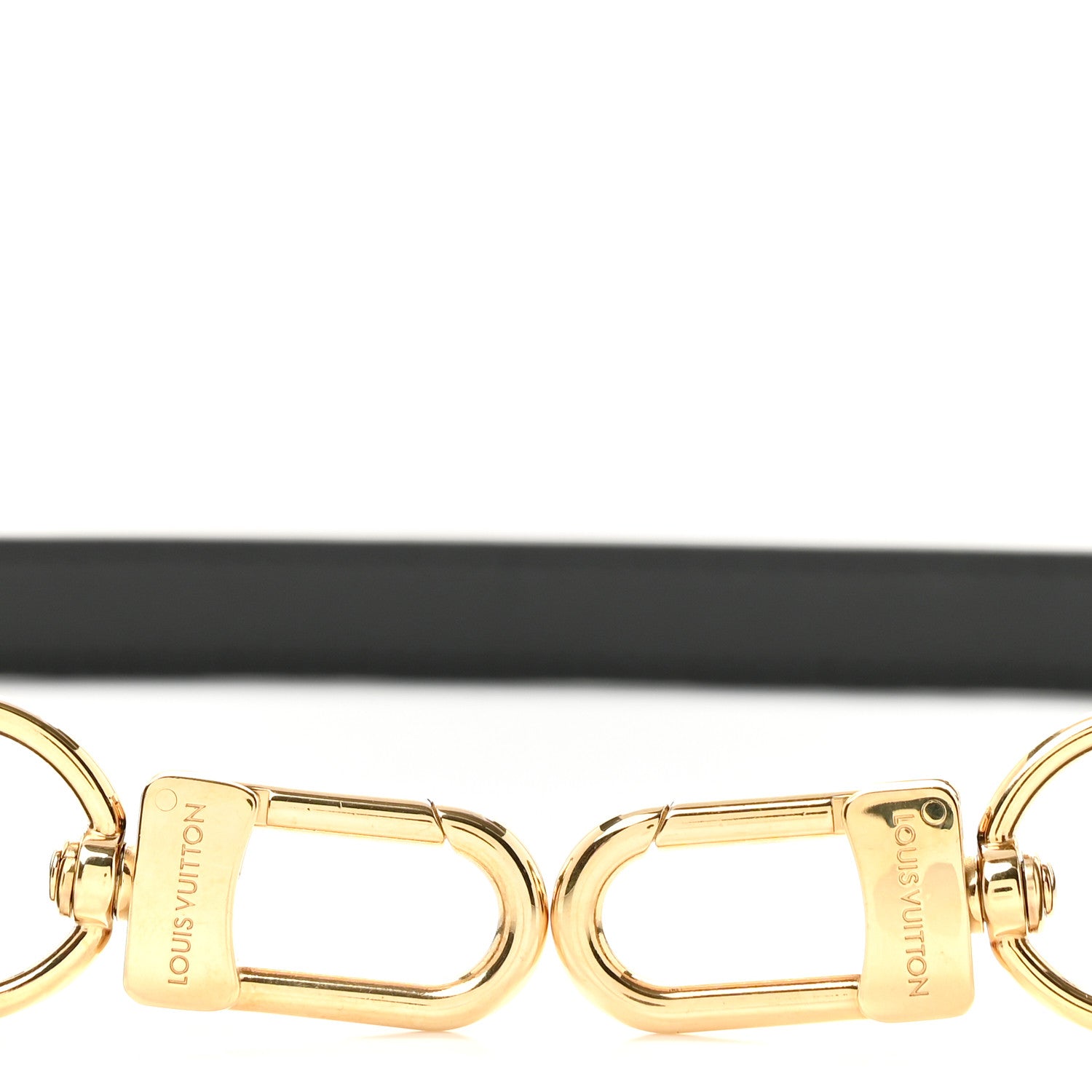 Louis Vuitton Calfskin 16mm Adjustable Shoulder Strap Black 3 of 3