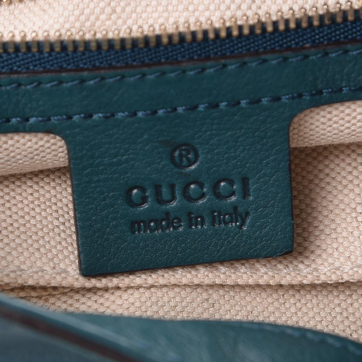 Gucci Calfskin Medium New Jackie Shoulder Bag Teal 6 of 9