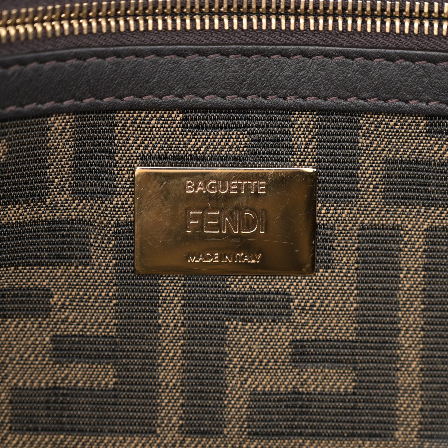 Fabric Jacquard FF 1974 Medium Baguette Tobacco Moro Black