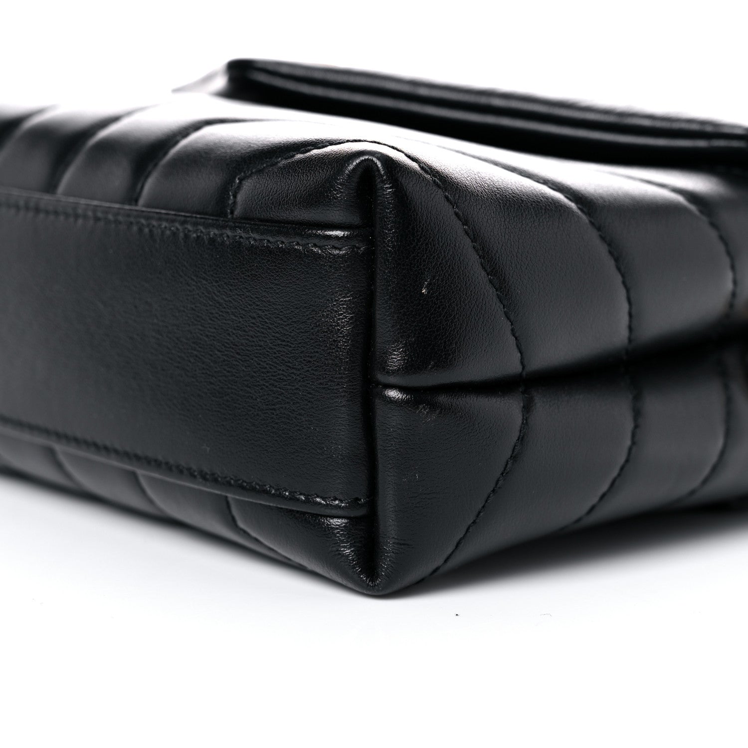 Saint Laurent Calfskin Y Quilted Monogram Toy Loulou Crossbody Bag Black 10 of 12