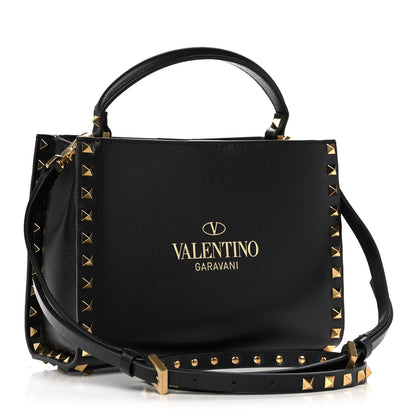 Valentino Garavani Vitello Small Rockstud Alcove Top-Handle Bag Black 3 of 12