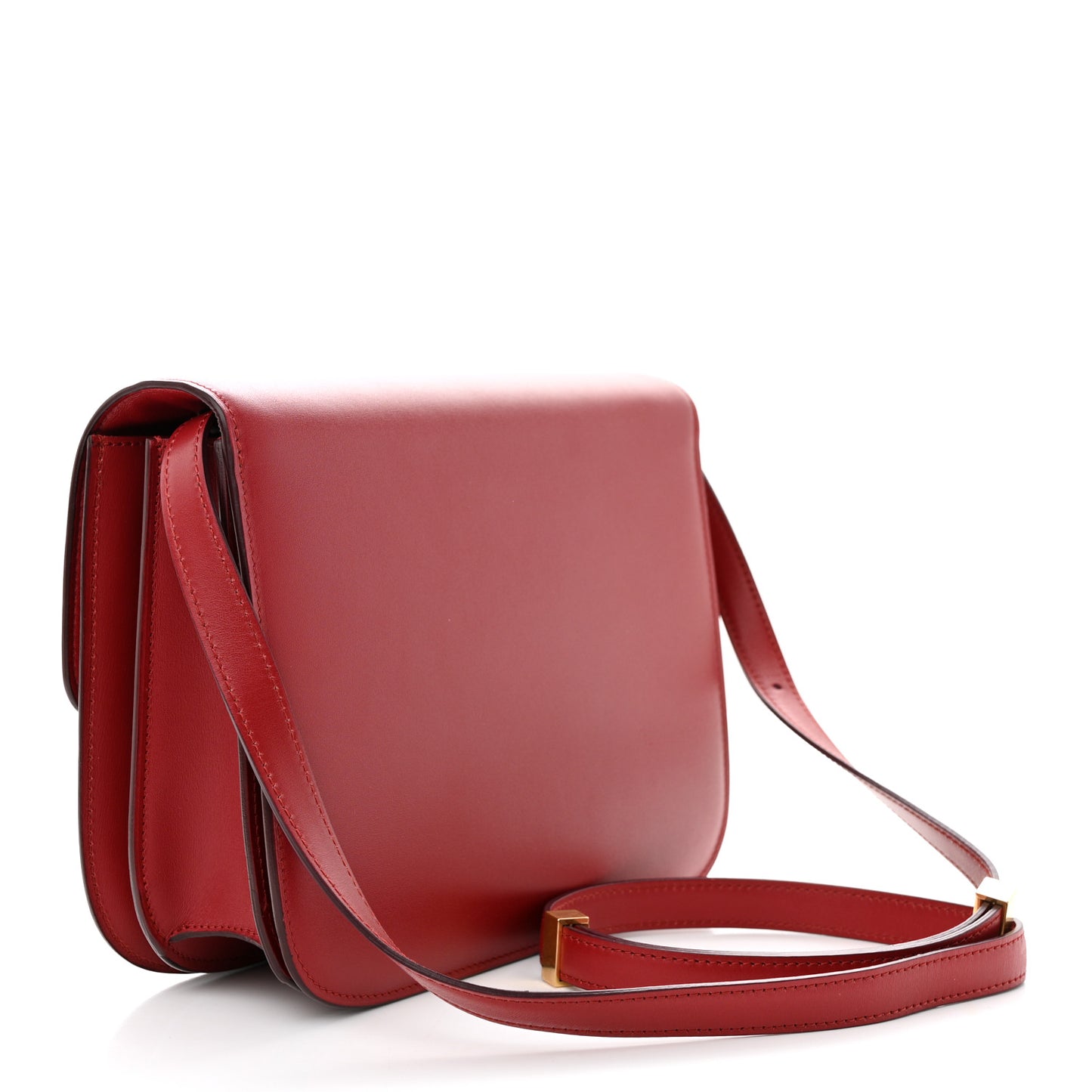 Box Calfskin Medium Classic Box Flap Bag Red