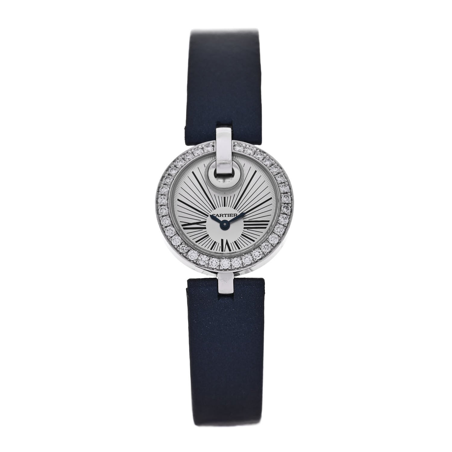 Cartier 18K White Gold Satin Diamond Bezel 27mm Captive De Cartier Quartz Watch 1 of 5