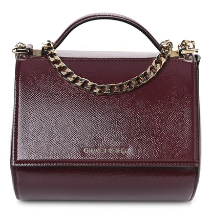 Givenchy Textured Calfskin Mini Pandora Box Chain Crossbody Bag Oxblood 1 of 8