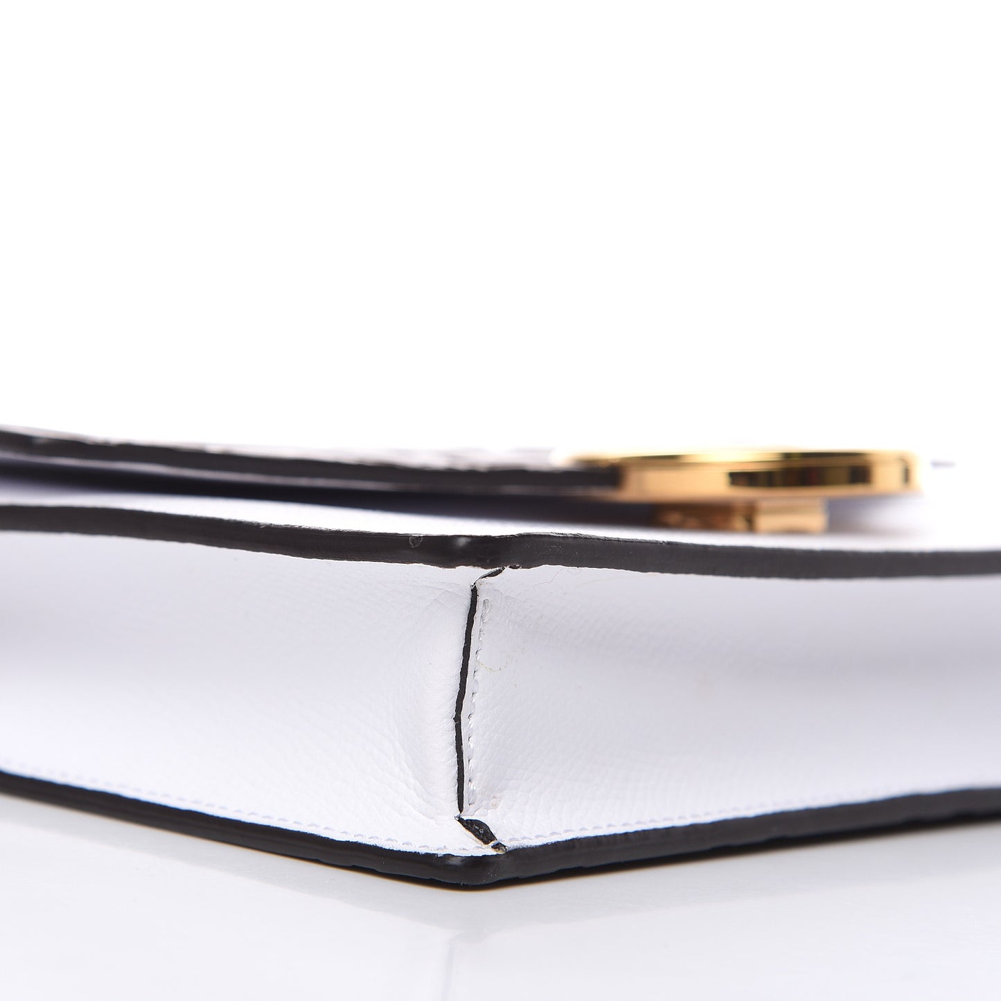Vitello Cruise F is Fendi FF 1974 Embossed Medium Envelope Wallet On Chain Optical White Maya Black