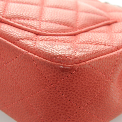 Chanel Caviar Quilted Mini Rectangular Flap Coral 12 of 12