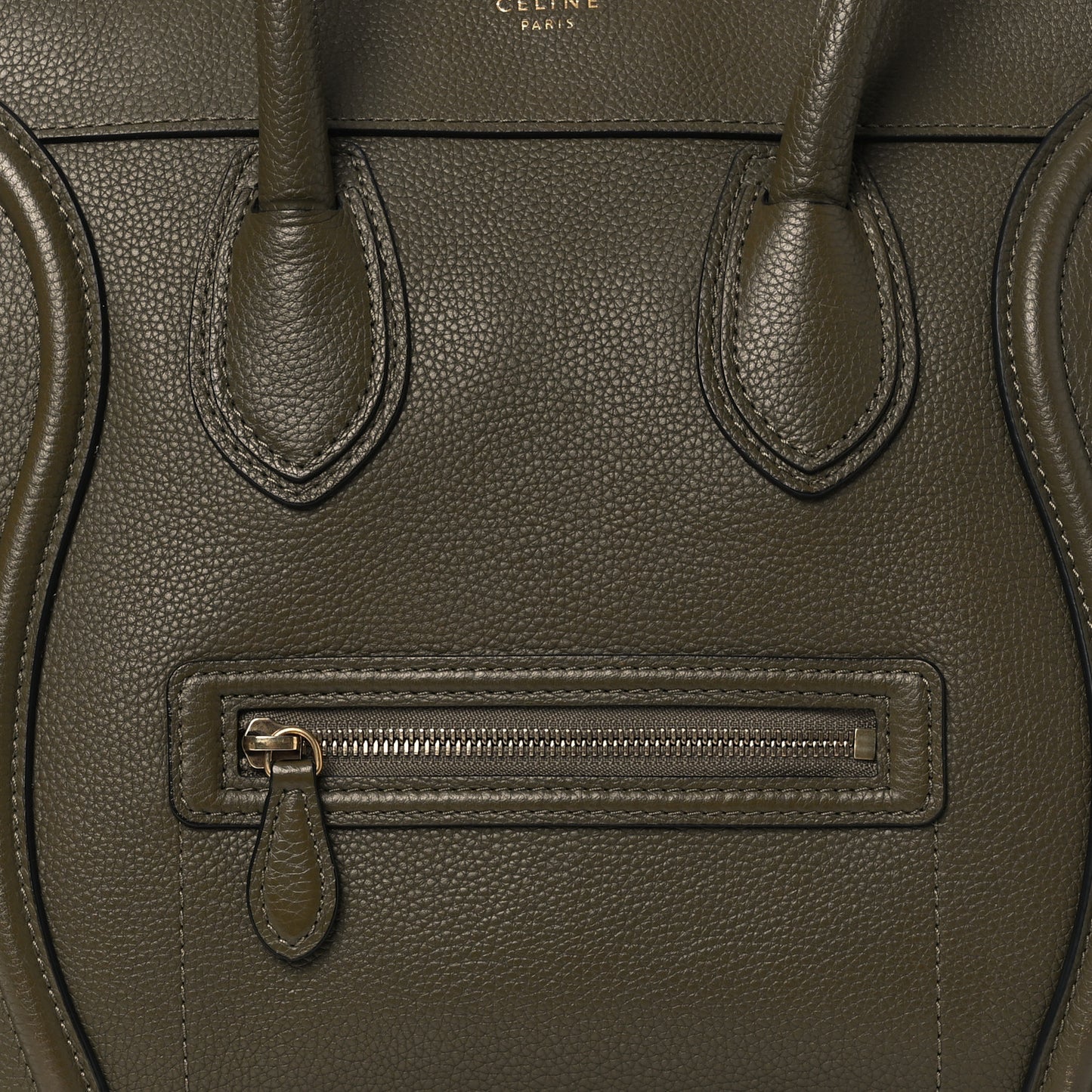 Drummed Calfskin Mini Luggage Souris