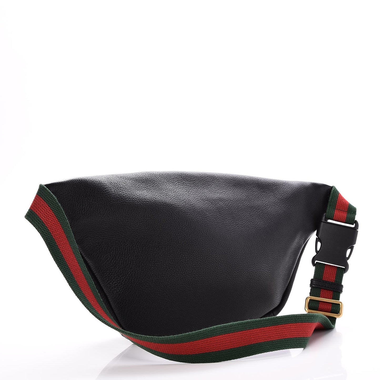 Grained Calfskin Logo Belt Bag Black