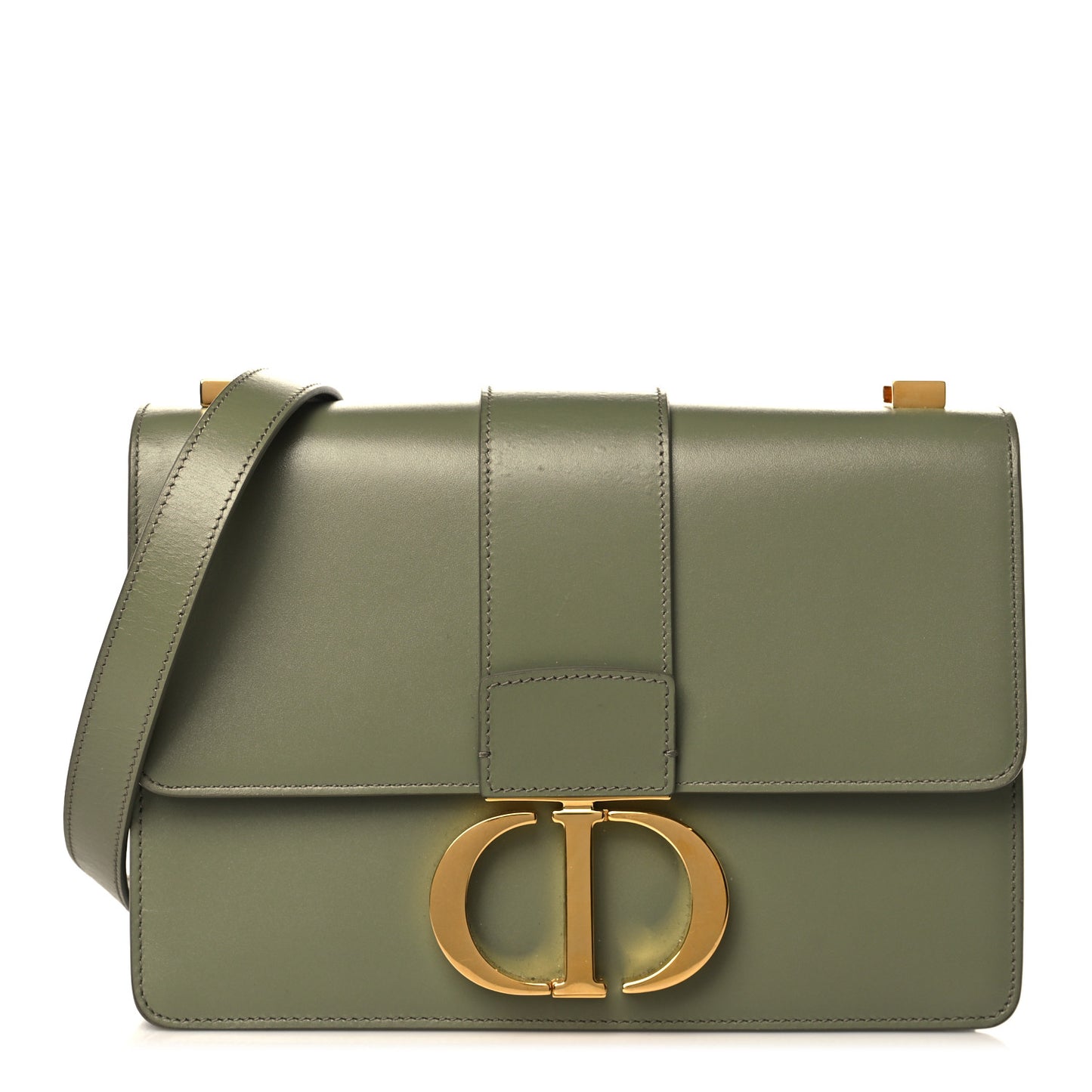 Smooth Calfskin 30 Montaigne Flap Bag Mint Green