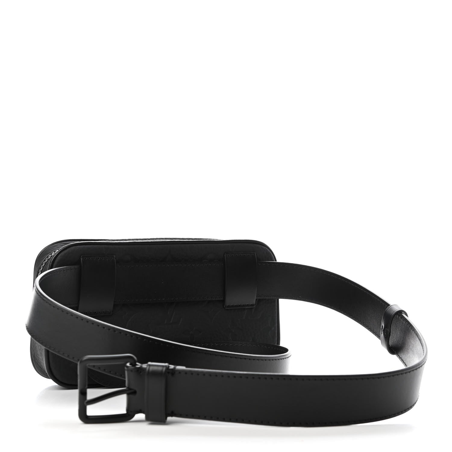 Louis Vuitton Taurillon Monogram Uniformes Solar Ray Soft Pochette Volga Belt Bag Black 2 of 4